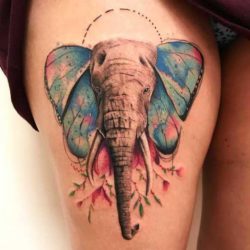 Tatuaż słoń – znaczenie, symbolika, 50 zdjęć