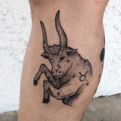 Tatuaże ze znakami zodiaku: byk – znaczenie, historia, 64 zdjęć